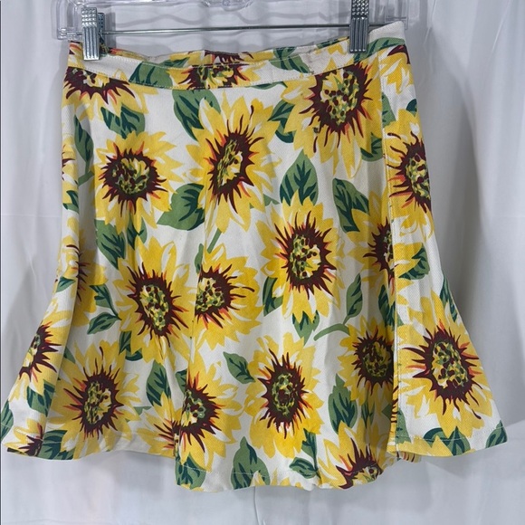 American Apparel Yellow Brown Mini Skirt Size Medium - Picture 7 of 9